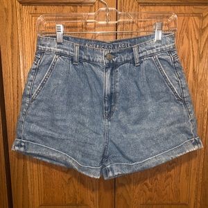 AE High Rise Mom Jean Shorts